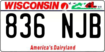 WI license plate 836NJB