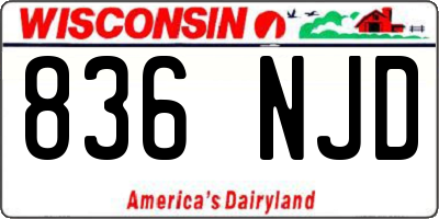 WI license plate 836NJD