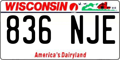 WI license plate 836NJE