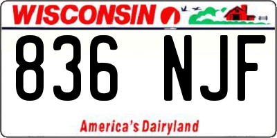 WI license plate 836NJF