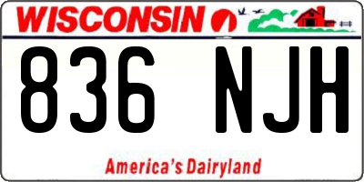 WI license plate 836NJH