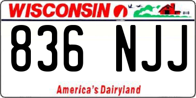 WI license plate 836NJJ