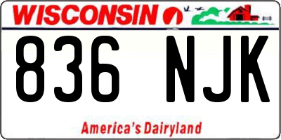 WI license plate 836NJK