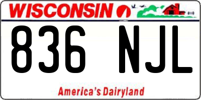 WI license plate 836NJL
