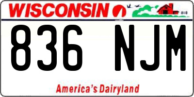 WI license plate 836NJM