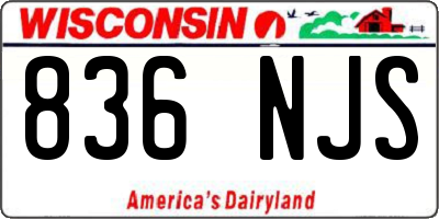 WI license plate 836NJS