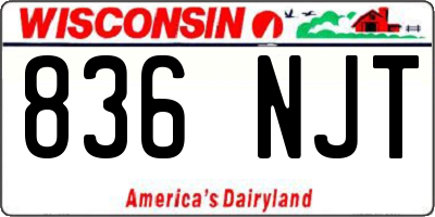 WI license plate 836NJT