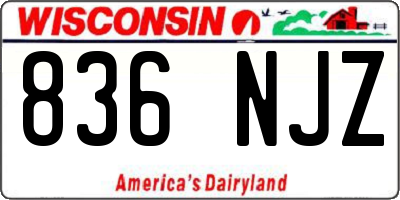 WI license plate 836NJZ