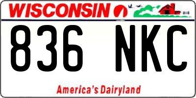 WI license plate 836NKC