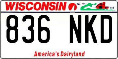 WI license plate 836NKD