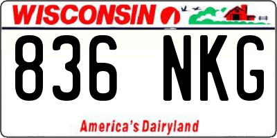 WI license plate 836NKG