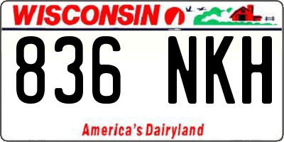 WI license plate 836NKH