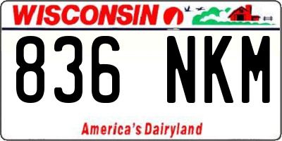 WI license plate 836NKM