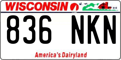 WI license plate 836NKN