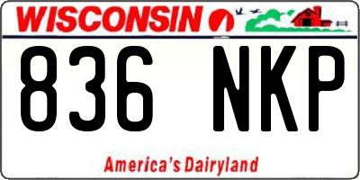 WI license plate 836NKP