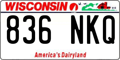 WI license plate 836NKQ