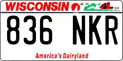 WI license plate 836NKR