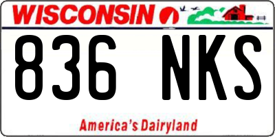 WI license plate 836NKS