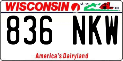 WI license plate 836NKW