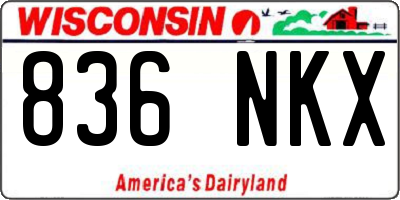 WI license plate 836NKX