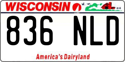 WI license plate 836NLD