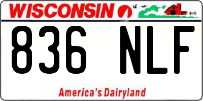 WI license plate 836NLF