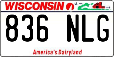WI license plate 836NLG