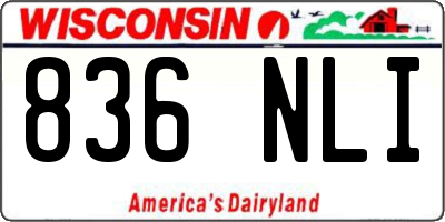 WI license plate 836NLI