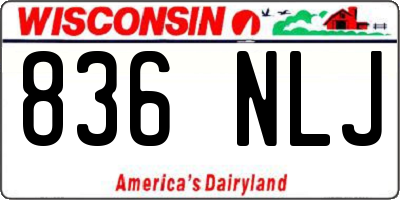 WI license plate 836NLJ