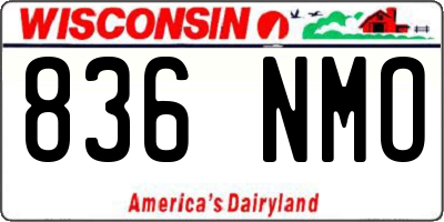 WI license plate 836NMO