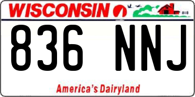 WI license plate 836NNJ