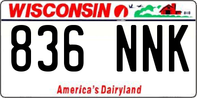 WI license plate 836NNK