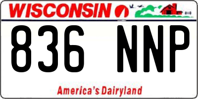 WI license plate 836NNP