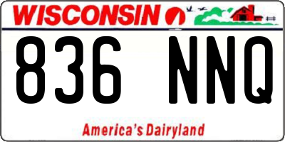 WI license plate 836NNQ