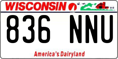 WI license plate 836NNU