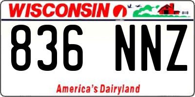 WI license plate 836NNZ