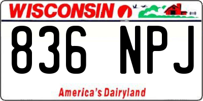 WI license plate 836NPJ