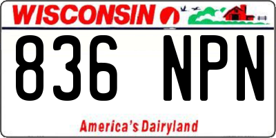 WI license plate 836NPN