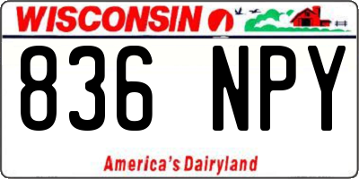 WI license plate 836NPY