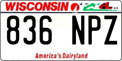 WI license plate 836NPZ