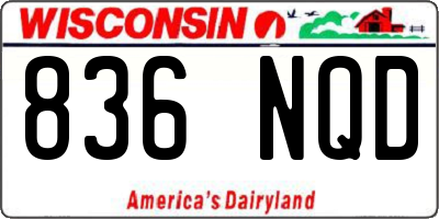 WI license plate 836NQD