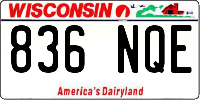 WI license plate 836NQE