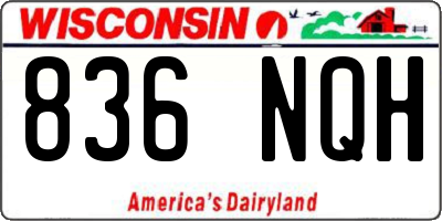WI license plate 836NQH