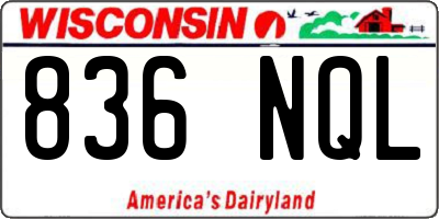 WI license plate 836NQL