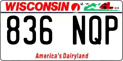 WI license plate 836NQP