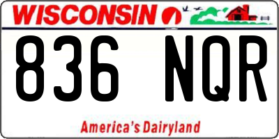 WI license plate 836NQR