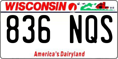WI license plate 836NQS