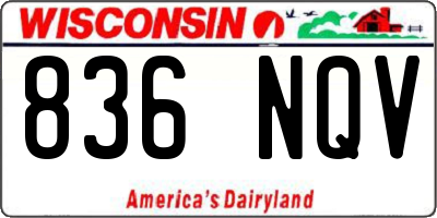WI license plate 836NQV