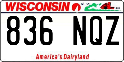 WI license plate 836NQZ