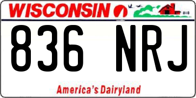 WI license plate 836NRJ